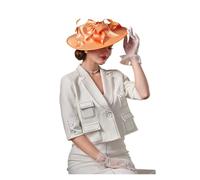 VCSZYAFX Chapeau De Mariage Fascinateurs de luxe Accessoires cheveux Noël uniques Chapeaux multicolores Chapeau mariage for fête thé(Gold)