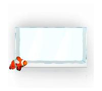 VCSZYAFX Fond d'aquarium Fond d'écran dégradé for Aquarium, Impression Simple, décorations for Toile de Fond d'aquarium(White,30x120cm)