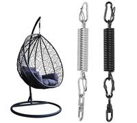 VCSZYAFX Kit de Suspension for Chaise hamac, matériel à Ressort pivotant, Crochet Robuste pour Chaise Suspendue, Balançoires(Black)