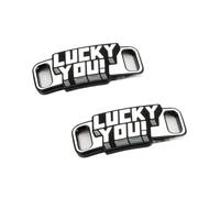 VCSZYAFX Lucky For You - boucle de lacet en métal émail, peinture, accessoires lacets chaussures, serrure à dentelle, Kits baskets DIY pour Chaussures Décontractées