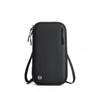 VCSZYAFX Passeport de Voyage Couvre Dossier Portefeuille RFID Blocage Support Familial étanche Une épaule Sac à bandoulière Main pour Billets, Argent, Cartes(Black)