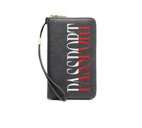 VCSZYAFX Porte-Passeport de Protection RFID, Multifonctionnel en Cuir PU, Carte Lettre dégradé, Accessoires Voyage Unisexe pour Billets, Argent, Cartes(Gray)