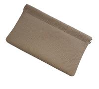 VCSZYAFX Portefeuille Long en Cuir de Vache, Porte-Passeport, permis Conduire, Document, câble données, Trousse Maquillage, Rangement, Fermeture Automatique pour Billets, Argent, Cartes(Gray)