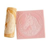 VCSZYAFX Rouleau de Texture crâne Fleur for Argile, Impression céramique/polymère, poterie DIY texturée pour la Fabrication Artisanale(Color-06)