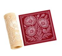 VCSZYAFX Rouleau de Texture crâne Fleur for Argile, Impression céramique/polymère, poterie DIY texturée pour la Fabrication Artisanale(Color-09)