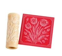 VCSZYAFX Rouleau de Texture crâne Fleur for Argile, Impression céramique/polymère, poterie DIY texturée pour la Fabrication Artisanale(Color-08)