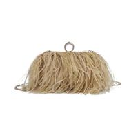 VCSZYAFX Sac BandoulièRe ChaîNe Pochette portefeuille à plumes for femme, sac à chaîne for soirée et mariage Pour Mariages, Cocktails, CéRéMonies(Color1)