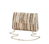 VCSZYAFX Sac BandoulièRe ChaîNe Sac bandoulière en paille for femme avec bandoulière réglable et portefeuille Pour Mariages, Cocktails, CéRéMonies(Color3)
