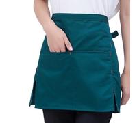 VCSZYAFX Tablier Serveuse Tablier mi-long taille courte for femmes noires, serveuse antisalissure, café, salon de thé, cuisine, tabliers for hommes avec poches Barbecue Restaurant(Green)