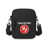 VCUUIK Sac bandoulière décontracté Double F blanc sur cercle rouge Hommes Femme à épaule simple Sac à main léger à bretelle ajustable Unisex