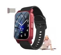 VCYEX Bracelet Alarme Personne Agee, Détection De Chute Montre Connectée, Montre Traceur GPS Appel Vocal HD Et Étanche, Montre Connectée Petit PoignetRed,1.25 * 0.57 * 2.22inch