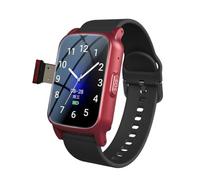 VCYEX Bracelet Alarme Personne Agee, Détection De Chute Montre Connectée, Montre Traceur GPS Appel Vocal HD Et Étanche, Montre Connectée Petit PoignetRed,1.25 * 0.57 * 2.22inch