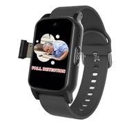 VCYEX Bracelet Alarme Personne Agee Montre Connectée Senior Dispositifs D'alerte De Chute pour Personnes Âgées Bouton SOS d'urgence Et Appel Vidéo HD pour AlzheimerBlack,1.25 * 0.57 * 2.22inch