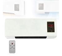VCYEX Climatiseur-Ventilateur 2-en-1 À Fixation Murale, Radiateur D'appoint Et Portable pour Chambre Ou sous-Sol White,55 * 24 * 12cm