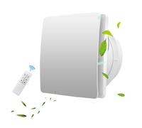 Vcyex Extracteur d'air, avec Télécommande Et Clapet Anti-Retour, Extracteur d'air Silencieux, Extracteur d'air Mural Salle De Bain, Adapté pour Cuisine Salle De Bain Serre Garage,4in