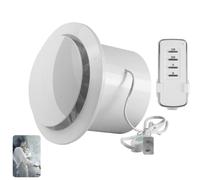 Vcyex Extracteur d'air Silencieux Fenêtre Ventilateur De Ventilation Mural pour Cuisine Salle De Bain Garage, 6in avec Télécommande Entrée Et Sortie d'air Bidirectionnelles 30dB