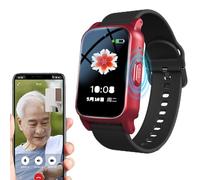 Vcyex Montre Connectée avec Détection De Chute-Bracelet Alarme Personne Agee,Bracelet De Positionnement GPS,Montre Connectée IP67 avec Vidéo, Voix Et Message SOS, Géorepérage