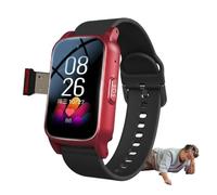 VCYEX Montre Connectée Senior, avec Détection De Chutes, Étanchéité IP67, Appels Vocaux HD, Bracelet SOS, Tracker GPS, Bracelet D'Alarme pour Personnes ÂgéesRed,1.25 * 0.57 * 2.22inch