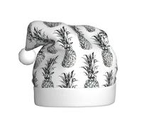 VCzsdff 1 bandeau de Noël motif ananas imprimé thème tropical unisexe adulte cérémonie annuelle 1 pièce décoration arbre de Noël bonhomme de neige Père Noël chapeau
