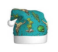 VCzsdff Adorable cactus et crâne de taureau imprimé unisexe adulte cérémonie annuelle 1 pièce bandeau de Noël décoration arbre de Noël bonhomme de neige Père Noël chapeau