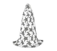VCzsdff Animaux Tortues de mer Gothique Médiévale Cape à Capuche pour Adolescents Cosplay Costume Renaissance Foire Scène Théâtre Robe
