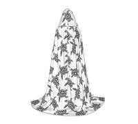 VCzsdff Animaux Tortues de mer Gothique Médiévale Cape à Capuche pour Adolescents Cosplay Costume Renaissance Foire Scène Théâtre Robe