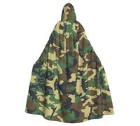 VCzsdff Cape à capuche économique pour adulte, motif camouflage militaire, 145 cm de long pour Halloween