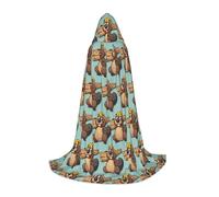 VCzsdff Cape à capuche gothique médiévale de castor pour adolescents - Costume de renaissance, foire, théâtre