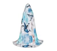 VCzsdff Cape à capuche gothique médiévale et baleine de mer pour adolescents - Costume de renaissance, foire, théâtre