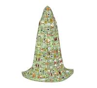 VCzsdff Cape à capuche gothique médiévale pour adolescents - Costume de cochon d'Inde - Robe de théâtre de la Renaissance