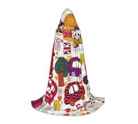 VCzsdff Cape à capuche pour adolescents - Style Renaissance - Journal scolaire en anglais - Gothique médiéval - Pour cosplay, foire, théâtre