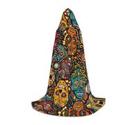 VCzsdff Cape à capuche style gothique médiéval Sugar And Skulls pour adolescents Cosplay Renaissance Foire Scène Théâtre