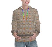 VCzsdff Chandail à capuche doux à manches longues pour femme avec poches, pull d'hiver avec poches, coquetier nouilles ramen, Noir , M