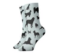 VCzsdff Dog Show Chaussettes antidérapantes confortables en peluche pour maison et bureau Noir