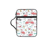 VCzsdff Flamant rose Sac de rangement imprimé Écriture Sac de rangement résistant à l'eau Porte-papeterie Études de culte d'église