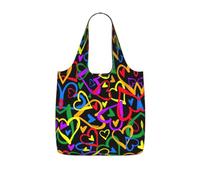 VCzsdff Gay Pride Sac fourre-tout pliable réutilisable en polyester léger Motif arc-en-ciel 25 l
