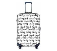 VCzsdff Good Vibes Only Housse de protection lavable anti-rayures pour valise de 45,7 à 81,3 cm, blanc, M