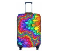 VCzsdff Housse de bagage lavable avec impression couleur vive, anti-rayures, convient aux bagages de 45,7 à 81,3 cm, blanc, XL