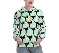 VCzsdff Karaté Boy Vector Ceinture Changeable Couleur Doux Femmes Sweats à Capuche à Manches Longues Pull Décontracté Sweatshirts Avec Poches Pull Hiver, Noir , L
