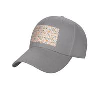 VCzsdff Lovely Corgi Print Casquette de baseball en coton sergé réglable uni décontracté chapeau de soleil classique look urbain pour adultes, gris, Taille unique