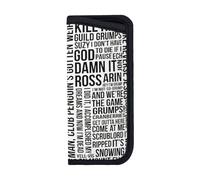 VCzsdff Pochette à lunettes souple avec citations de jeu - Compact et portable - Anti-rayures - Pour lunettes de lecture et petites lunettes de soleil, Noir , M