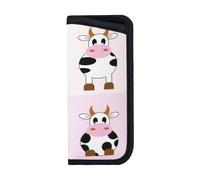 VCzsdff Pochette à lunettes souple avec imprimé lait de vache - Compact et portable - Anti-rayures - Pour lunettes de lecture et petites lunettes de soleil, Noir , M