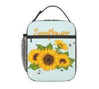 VCzsdff Sac à déjeuner isotherme avec bandoulière amovible et poches Motif tournesol