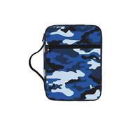 VCzsdff Sac de rangement avec imprimé camouflage bleu, résistant à l'eau, étui d'étude pour église