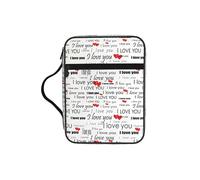 VCzsdff Sac de rangement avec inscription « I Love You Words with Hearts » - Résistant à l'eau - Pour étude, culte de l'église