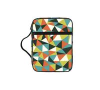 VCzsdff Sac de rangement avec motif géométrique imprimé - Résistant à l'eau - Pour papeterie - Étui d'étude