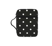 VCzsdff Sac de rangement imprimé à pois noirs et blancs, résistant à l'eau, étui d'étude de culte d'église