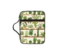 VCzsdff Sac de rangement imprimé cactus plante tropicale écriture, support de papeterie résistant à l'eau, étui d'étude de culte d'église