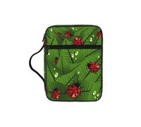 VCzsdff Sac de rangement imprimé feuilles et coccinelles, résistant à l'eau, étui d'étude de culte d'église