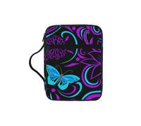 VCzsdff Sac de rangement imprimé papillon sur une belle fleur, résistant à l'eau, étui d'étude de culte d'église